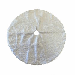 Saia De Árvore Natal Branco Pelinho Alto Pelúcia 1... - BARBIZAN DECORE