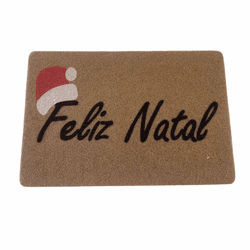 Tapete Capacho Decoração Natal Feliz Natal Gorro N... - BARBIZAN DECORE