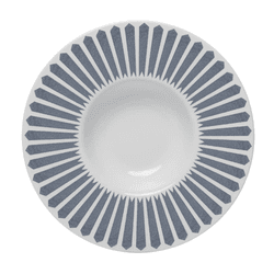 Prato Para Risoto Cerâmica 28cm Mediterraneo Azul ... - BARBIZAN DECORE