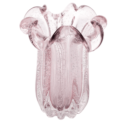 Vaso De Vidro Italy Rosa Claro Estilo Murano 19cm ... - BARBIZAN DECORE