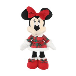 Pelúcia Minnie De Natal Em Pé 36cm Vestido Xadrez ... - BARBIZAN DECORE