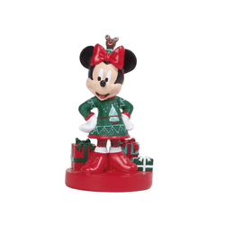 Minnie Resina Presentes Vermelho E Verde Natal Cro... - BARBIZAN DECORE