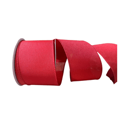 Fita Aramada Lisa Laço Natal Vermelho Linho 6,3cmx... - BARBIZAN DECORE