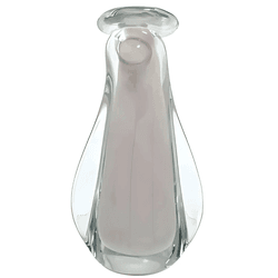 Santa Tipo Murano Vidro M 24cm Rosa - 44389 - BARBIZAN DECORE