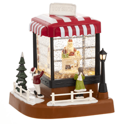 Enfeite Cenário De Natal Iluminado Papai Noel Toy ... - BARBIZAN DECORE