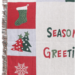 Manta Natal Tricot Decorativa 127x152 Natalina Ver... - BARBIZAN DECORE