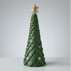 Árvore Resina Verde Com Estrela Natal Luxo Tok Da ... - BARBIZAN DECORE