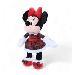 Pelúcia Minnie De Natal Sentada Vestido Xadrez Dis... - BARBIZAN DECORE