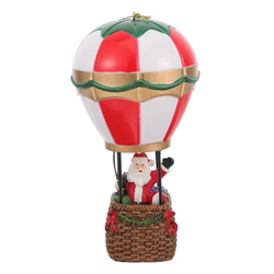 Cenario Pendurar Noel No Balão Com Led Cesta Resin... - BARBIZAN DECORE