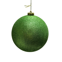 Bola De Natal Grande Brilho Verde 1 Unidade 15cm -... - BARBIZAN DECORE