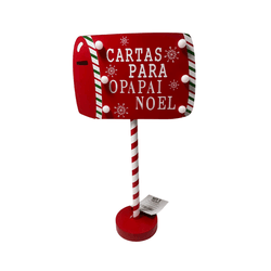 Placa Decorativa Natal C Led Cartas Noel Vermelho ... - BARBIZAN DECORE