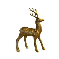 Rena Decorativa Em Pé Fosca Brilho Dourado 31cm - ... - BARBIZAN DECORE