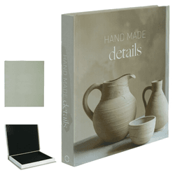 Livro Caixa Hand Made Details Luxo Decoração Cinza... - BARBIZAN DECORE