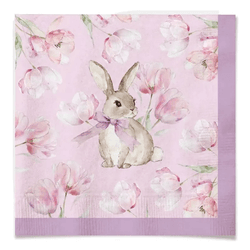 Guardanapo De Papel Pascoa Coelho Laço Flores 20un... - BARBIZAN DECORE