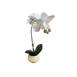 Arranjo De Orquídea 1 Haste Flor Artificial Centro... - BARBIZAN DECORE