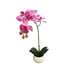 Arranjo De Orquídea 1 Haste Flor Artificial Centro... - BARBIZAN DECORE