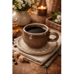 Jogo 6 Xicaras de Café com Pires Agata Bege 100ml ... - BARBIZAN DECORE