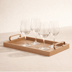 Bandeja Mdf Revestida Em Courino M Nude 40cm Mart ... - BARBIZAN DECORE