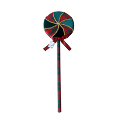 Pendente Decorativo Pirulito Xadrez Vermelho 59cm ... - BARBIZAN DECORE