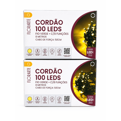 Pisca Cordão De Natal 8m 100 Led Cordão 8 Funções ... - BARBIZAN DECORE