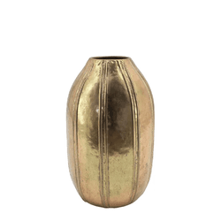 Vaso Decorativo Redondo Em Metal Dourado 35,5cm - ... - BARBIZAN DECORE