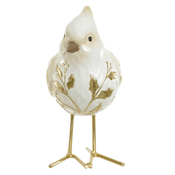 Escultura Pássaro Decorativo Resina Off Com Detalh... - BARBIZAN DECORE