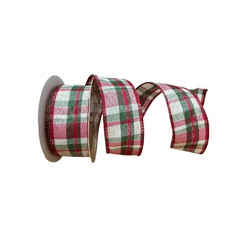 Fita Natalina Decorativa 3,8cm Xadrez 9,14m Natal ... - BARBIZAN DECORE