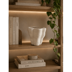 Vaso Decorativo Cerâmica Off White M Design Boho C... - BARBIZAN DECORE