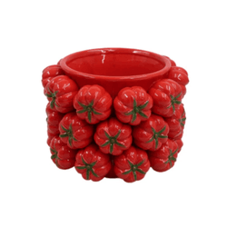 Vaso Cachepot Tomate em Cerâmica Decoração - 4598... - BARBIZAN DECORE