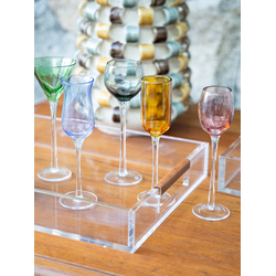 Jogo 6 Taças Para Licor Em Vidro Mix De Cores 50ml... - BARBIZAN DECORE