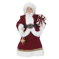 Enfeite Mamãe Noel Clássica Vermelha com Presentes... - BARBIZAN DECORE