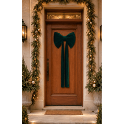 Laço Gigante Árvore Natal Veludo Porta 80x1,80m Ma... - BARBIZAN DECORE