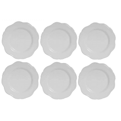 Jogo Prato Raso Algarve Scalla 1°Linha 6 Unidades ... - BARBIZAN DECORE