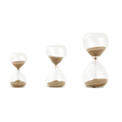 Kit 3 Mini Ampulhetas Decorativas Bege 3/5/7 minut... - BARBIZAN DECORE