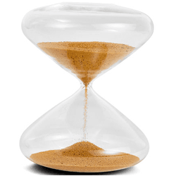 Ampulheta Decorativa Em Vidro Miçanga 4 Minutos Do... - BARBIZAN DECORE