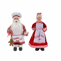 Casal Noel Cozinheiro Confeiteiro 30cm Cozinha Noe... - BARBIZAN DECORE