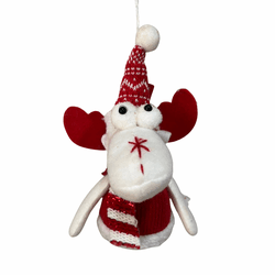 Enfeite Natal Boneco Lã Rena Pendurar Tok Da Casa ... - BARBIZAN DECORE
