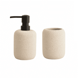 Kit Lavabo Em Poliresina Off White 2 Peças - 39490... - BARBIZAN DECORE