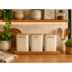 Jogo Potes Lata Porta Mantimentos Açúcar Café Chá ... - BARBIZAN DECORE