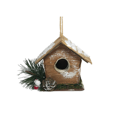 Casinha Rústica Natalina Marrom 12cm - 36811 - BARBIZAN DECORE