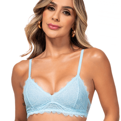 25949 - Conjunto triângulo. Calcinha fio. - Azul - Duzani