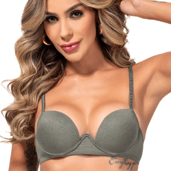 28627 - Conjunto Push Up. Calcinha fio. - Verde - Duzani