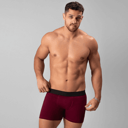 28349 - Cueca Boxer em algodão - Vinho - Duzani