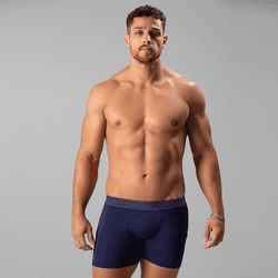 28350 - Cueca Boxer em microfibra - Azul - Duzani