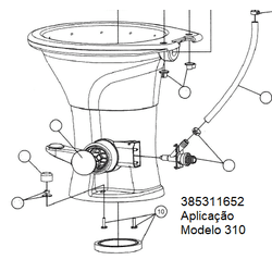 Borracha instalação fixação modelo 300 e 310 - 385... - LOJA DOMETIC