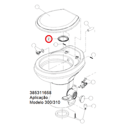 Borracha central de vedação Modelo 300 e 310 - 385... - LOJA DOMETIC