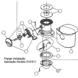 Flange de instalação 510 - 385345889 - LOJA DOMETIC