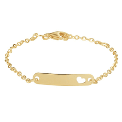 Pulseira Infantil com Coração Vazado - P0444 - Lojas das Revendedoras