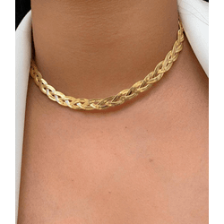 Chocker de fita trançado - C7293 - Lojas das Revendedoras
