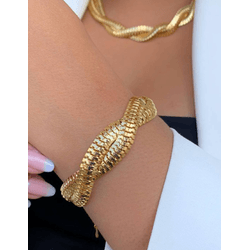 Pulseira de malha trançada - P3360 - Lojas das Revendedoras